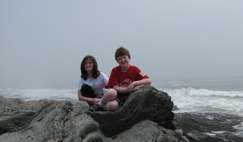 Lizzie and Steve at Two Lights shore